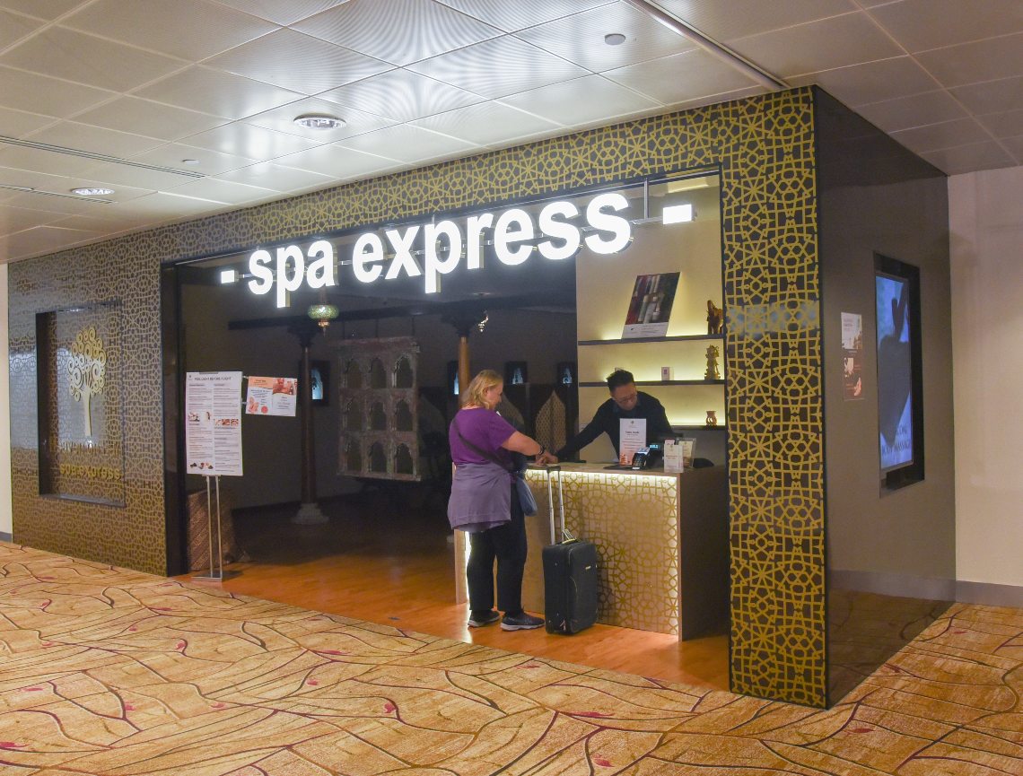 Entrance of spa express at T2